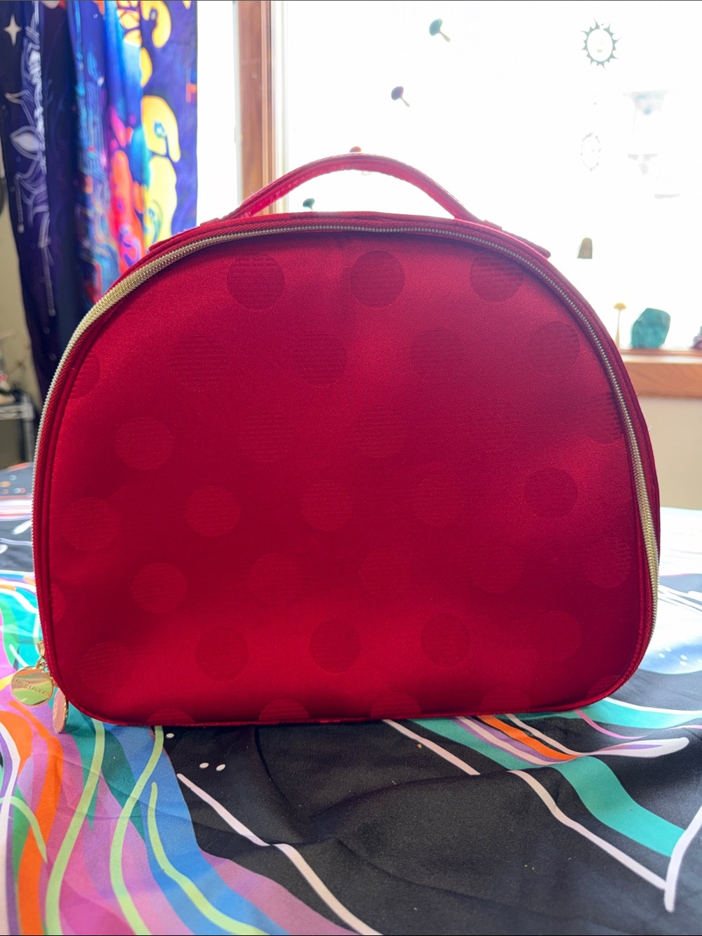 Estee Lauder Red Polka Dot Cosmetic Case